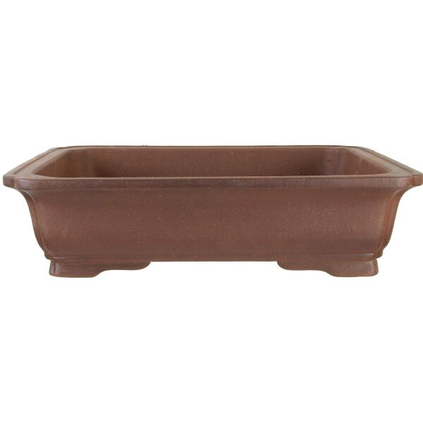 Bonsai pot 42.5x33.5x11cm antique brown rectangular unglaced