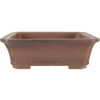 Bonsai pot 33x28x11cm antique brown rectangular unglaced