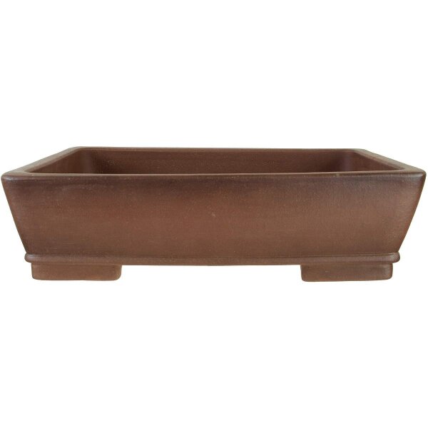 Bonsai pot 43.5x33.5x11.5cm antique brown rectangular unglaced