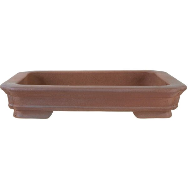 Bonsai pot 30x25.5x5.5cm antique brown rectangular unglaced