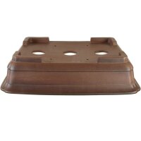 Bonsai pot 50.5x41x12.5cm antique brown rectangular unglaced