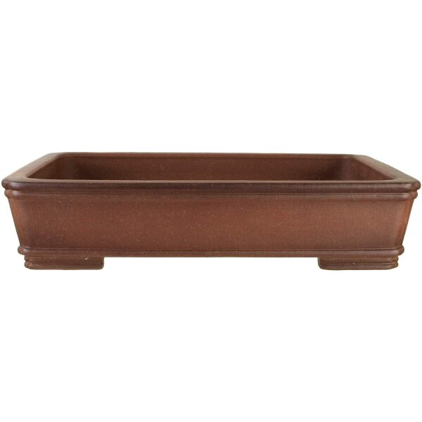 Bonsai pot 45x33x10cm antique brown rectangular unglaced