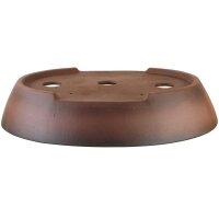 Bonsai pot 62x49x12cm antique brown oval unglaced