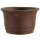 Bonsai pot 4.1x4.1x2.5cm handmade dark brown round unglaced