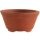 Bonsai pot 5.2x5.2x3cm handmade brown round unglaced
