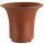 Bonsai pot 4.9x4.9x4.2cm handmade brown round unglaced