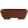 Bonsai pot 6.2x3.8x2cm handmade brown rectangular unglaced