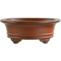 Bonsai pot 17.5x14x6.5cm Masteredition antique brown oval...