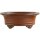 Bonsai pot 17.5x14x6.5cm Masteredition antique brown oval unglaced