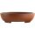 Bonsai pot 18x14.5x4.5cm Masteredition antique brown oval unglaced