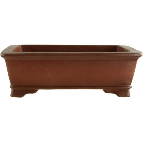 Bonsai pot 15x11x5cm Masteredition antique brown rectangular unglaced