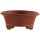 Bonsai pot 10x10x4cm handmade antique redbrown round unglaced