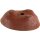 Pot à bonsaï 8.5x7.5x2.5cm travail manuel brun roux ovale en grès