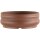 Bonsai pot 7x7x2.5cm handmade redbrown round unglaced