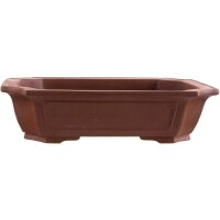 Bonsai pot 39.5x31.5x10cm handmade brown rectangular...