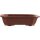 Bonsai pot 39.5x31.5x10cm handmade brown rectangular unglaced