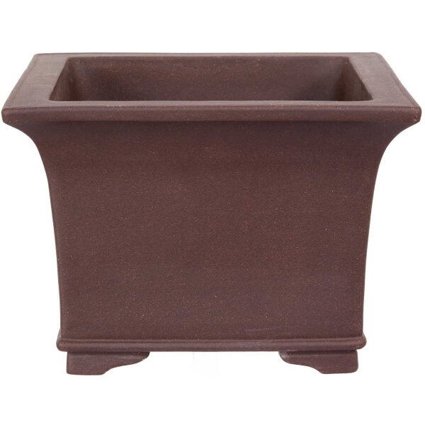 Bonsai pot 27.5x27.5x19cm brown square unglaced