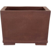 Bonsai pot 29x29x21cm brown square unglaced