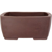 Bonsai pot 31.5x31.5x14cm brown square unglaced