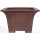 Bonsai pot 35x35x22.5cm brown square unglaced