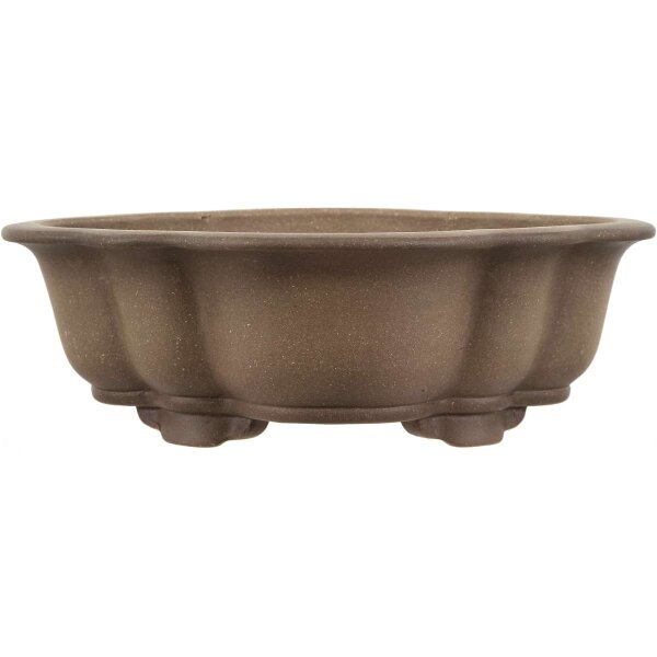 Bonsai pot 40.5x35x13cm antique-grey other shape unglaced