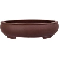 Bonsai pot 46x37x11.5cm brown oval unglaced