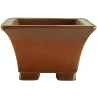 Bonsai pot 9x9x5.5cm Masteredition antique brown square...
