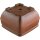 Pot à bonsaï 9x9x6cm Masteredition marron ancien carrée en grès