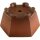 Bonsai pot 10.5x10.5x5.2cm Masteredition antique brown hexagonal unglaced