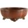 Bonsai pot 12.5x11x5cm Masteredition antique brown lotus-shaped unglaced