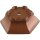 Bonsai pot 14.5x14.5x4.5cm Masteredition antique brown hexagonal unglaced