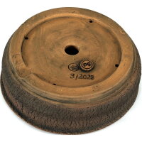 Bonsai pot 18.5x19x6cm darkbrown round unglaced