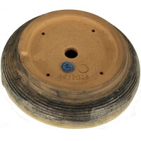 Bonsai pot 18.5x18x5.5cm khaki round glaced