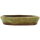 Pot à bonsaï 23x23x5cm vert rond en grès émaillé