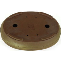 Bonsai pot 32x24.5x5.5cm brown oval unglaced
