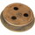 Bonsai pot 23x23x5cm light brown round unglaced