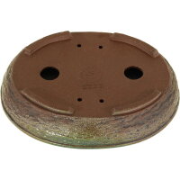 Bonsai pot 28x22x5cm brown oval glaced