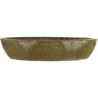 Bonsai pot 30x30x6cm olive round unglaced
