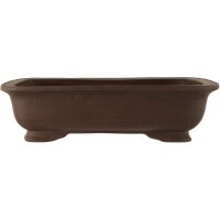 Bonsai pot 43.5x30.5x12cm dark-brown rectangular unglaced