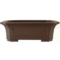 Bonsai pot 50.5x38.5x16.5cm dark-brown rectangular unglaced