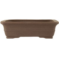 Bonsai pot 27x20x8cm dark-brown rectangular unglaced