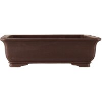 Bonsai pot 50.5x40.5x15cm dark-brown rectangular unglaced