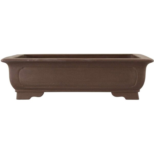 Bonsai pot 50.5x38.5x14cm dark-brown rectangular unglaced