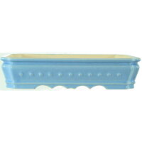 Bonsai pot 32x23x7cm light-blue rectangular glaced