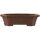 Bonsai pot 22.5x18.5x6cm dark-brown rectangular unglaced
