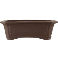 Bonsai pot 36x29.5x11.5cm dark-brown rectangular unglaced