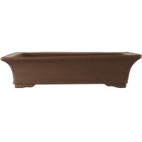 Bonsai pot 48x36x11.5cm dark-brown rectangular unglaced