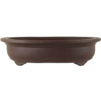 Bonsai pot 40x32x10cm dark-brown oval unglaced