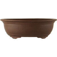 Bonsai pot 61x50x20cm dark-brown oval unglaced