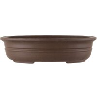 Bonsai pot 49x40x12.5cm dark-brown oval unglaced